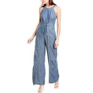 TRINA TURK HEWETT LINEN-BLEND JUMPSUIT (SIZE 0)